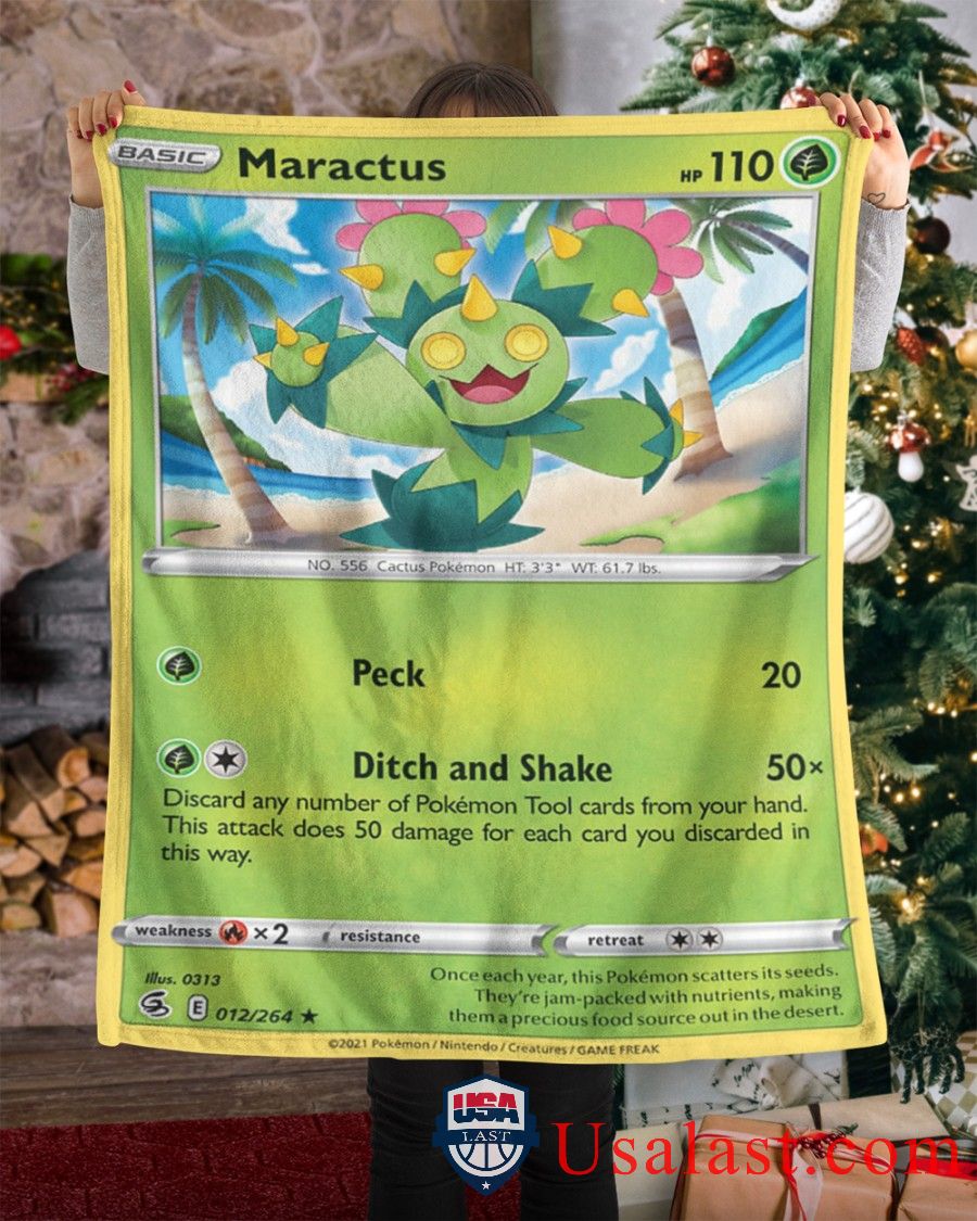 Pokemon Maractus Fusion Strike Blanket Pokemon Maractus Fusion Strike Blanket
