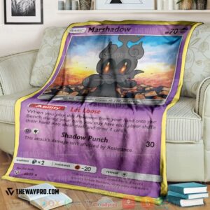 Pokemon Marshadow Shining Legends Soft Blanket