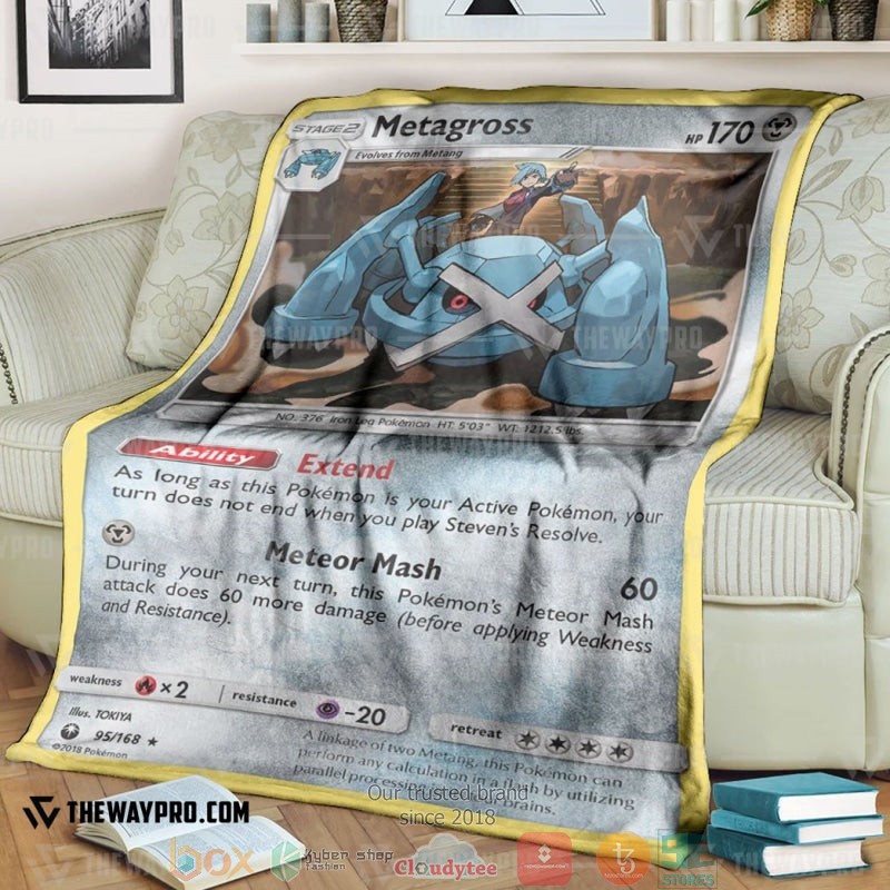 Pokemon Metagross Celestial Storm Soft Blanket Pokemon Metagross Celestial Storm Soft Blanket