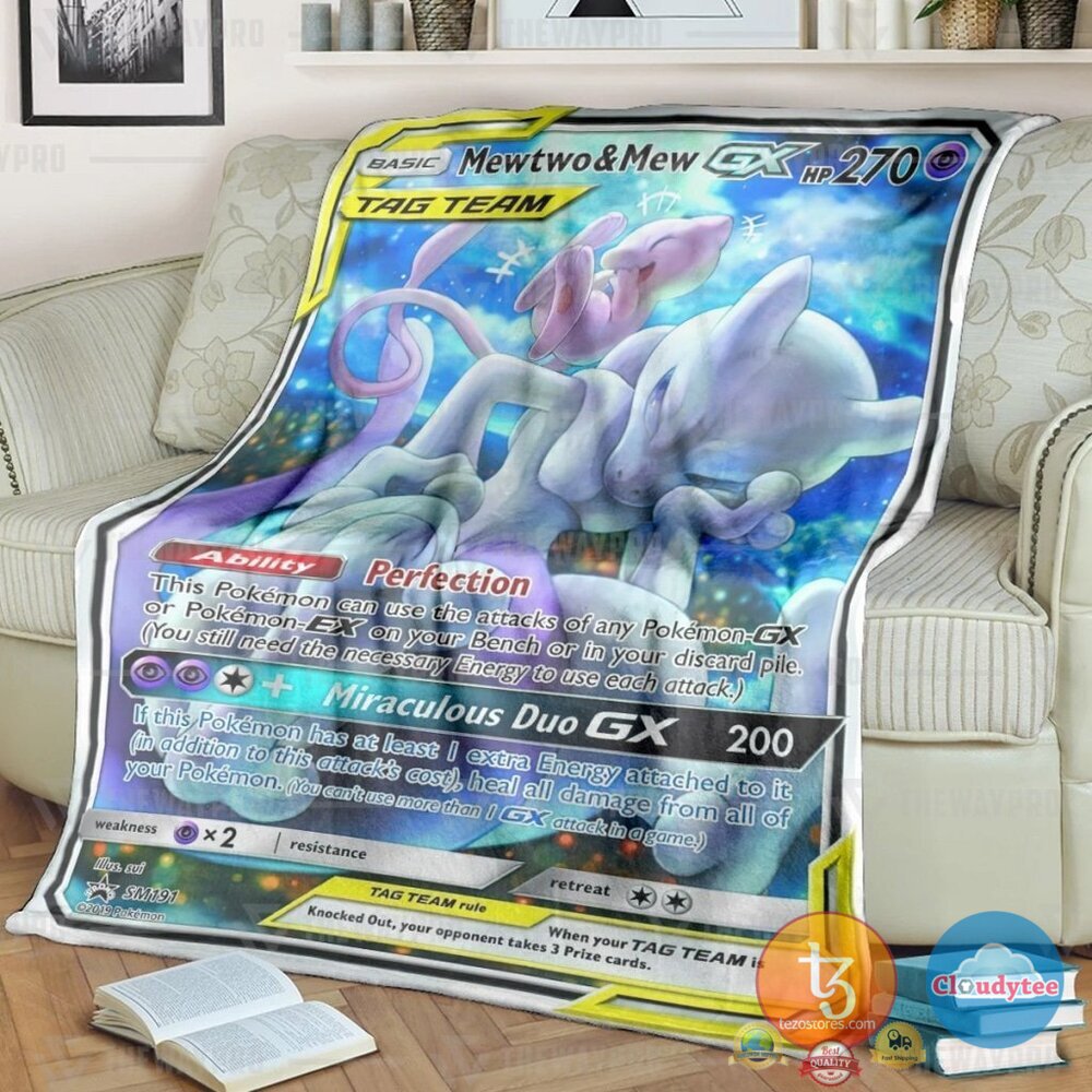 Pokemon Mew Two And Mew Blanket Pokemon Mew Two And Mew Blanket