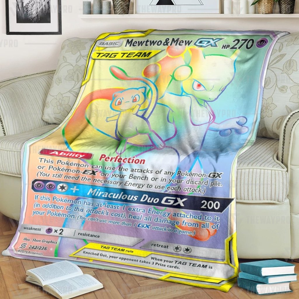Pokemon Mewtwo And Mew Gx Blanket Pokemon Mewtwo And Mew Gx Blanket