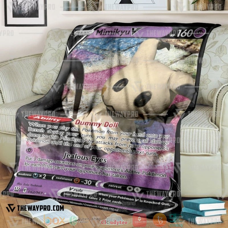 Pokemon Mimikyu V Soft Blanket Pokemon Mimikyu V Soft Blanket