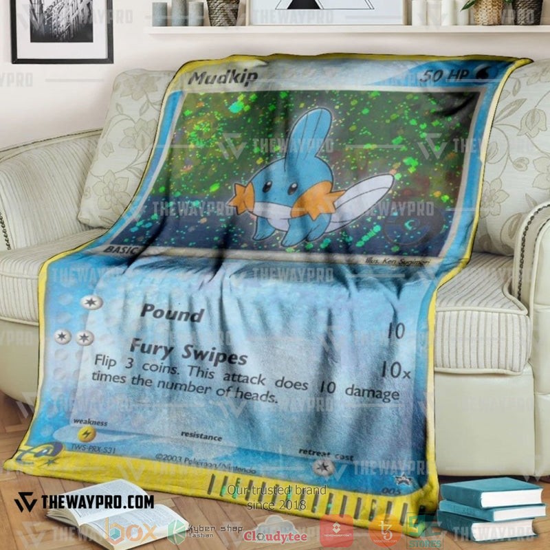 Pokemon Mudkip Holo Soft Blanket 2 Pokemon Mudkip Holo Soft Blanket 2