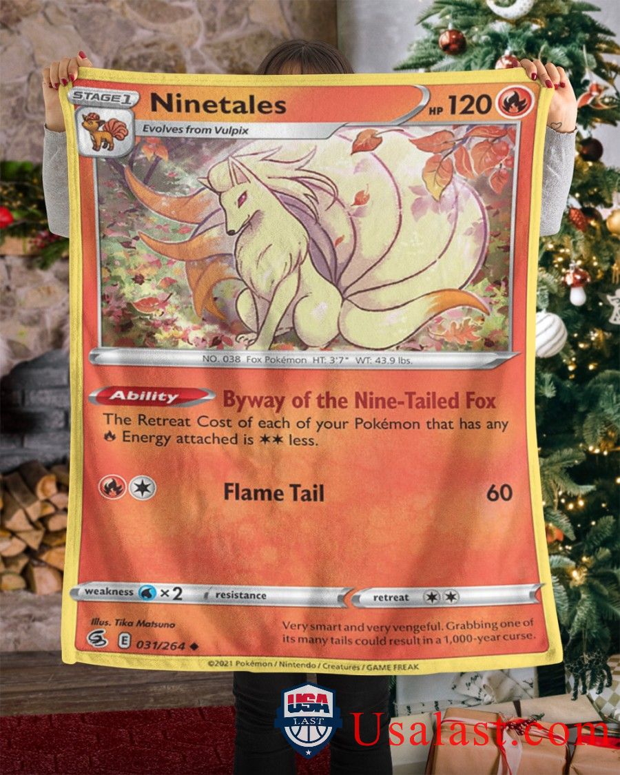 Pokemon Ninetales Flame Tail Blanket Pokemon Ninetales Flame Tail Blanket