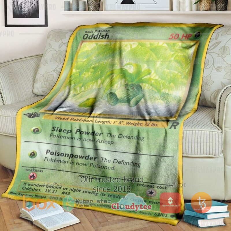Pokemon Oddish 1St Edition Blanket 2 Pokemon Oddish 1St Edition Blanket 2