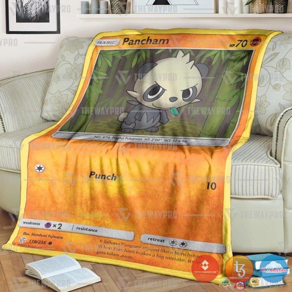 Pokemon Pancham Cosmic Eclipse Blanket Pokemon Pancham Cosmic Eclipse Blanket