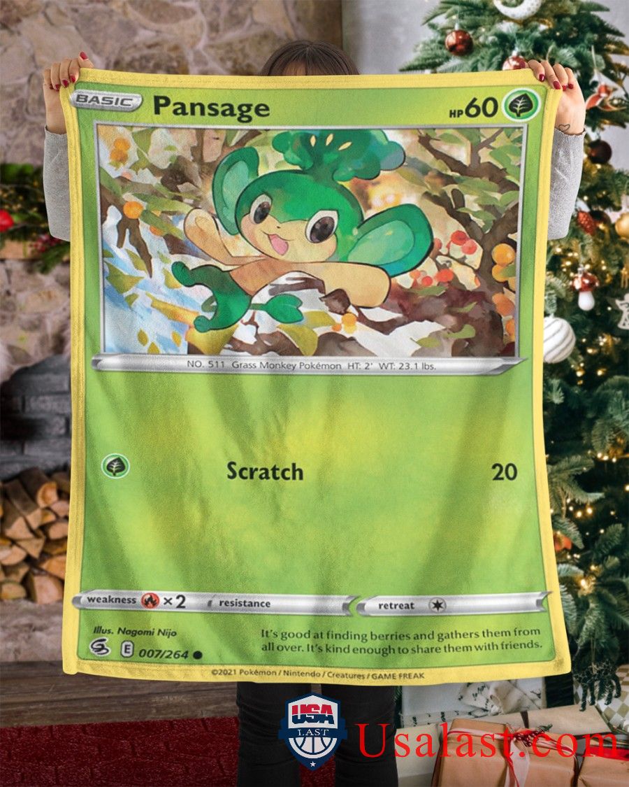 Pokemon Pansage Single Strike Blanket Pokemon Pansage Single Strike Blanket