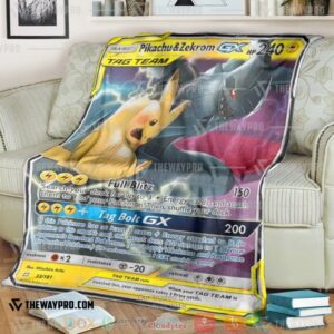 Pokemon Pikachu And Zekrom Gx A Team Up Soft Blanket