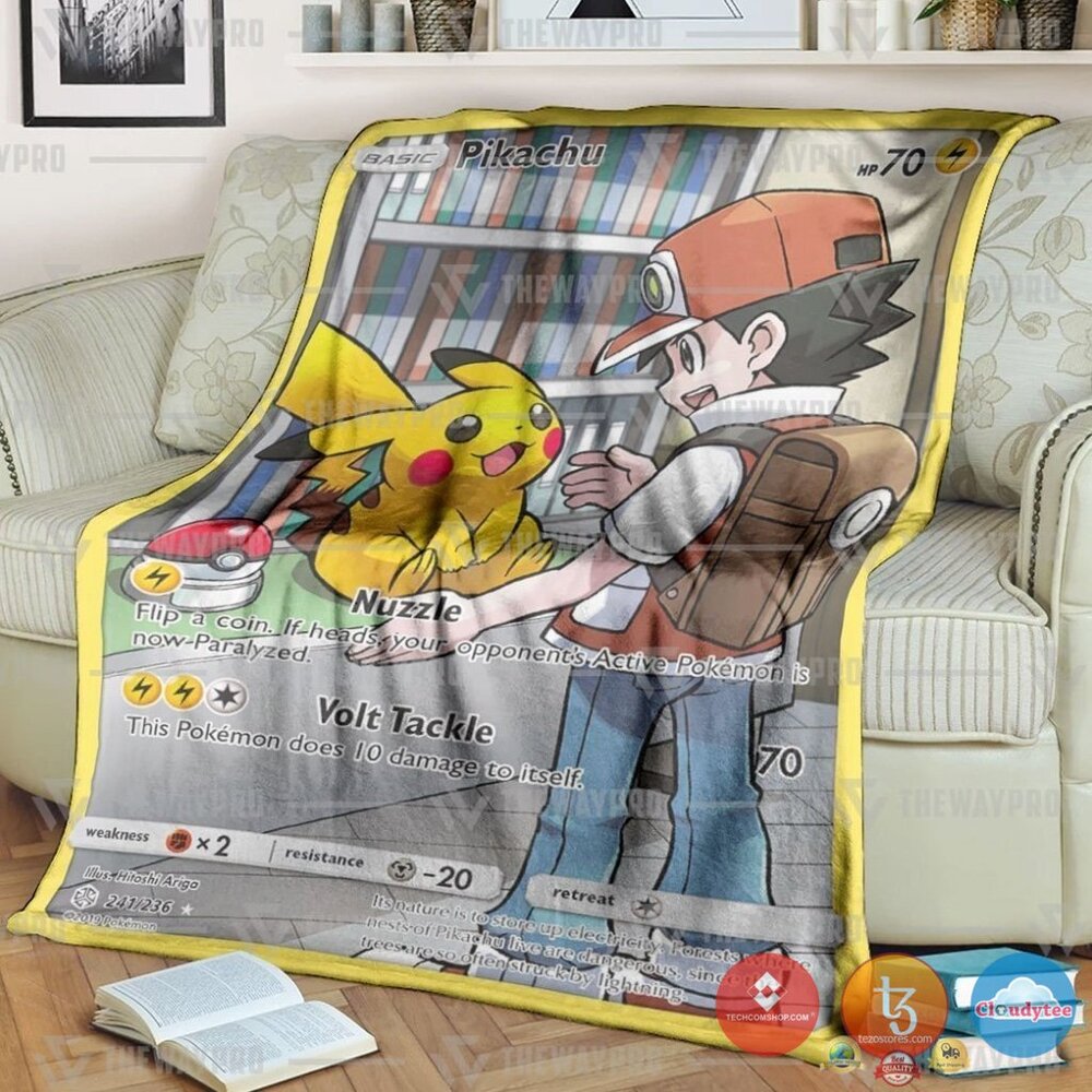 Pokemon Pikachu Cosmic Eclipse Blanket Pokemon Pikachu Cosmic Eclipse Blanket