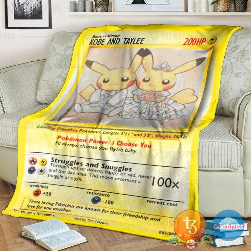 Pokemon Pikachu Couple Blanket Pokemon Pikachu Couple Blanket