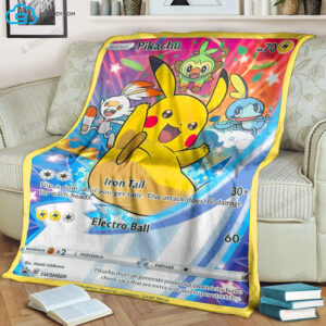 Pokemon Pikachu Sword And Shield Promos Soft Blanket