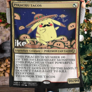Pokemon Pikachu Tacos Fleece Blanket