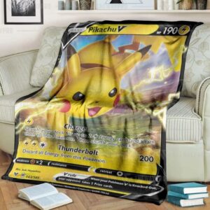 Pokemon Pikachu V Vivid Voltage Soft Blanket