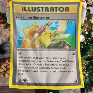Pokemon Pikchu Illustrator Fleece Blanket