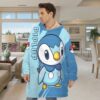 Pokemon Piplup Fleece Hoodie Blanket