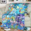 Pokemon Poke Worlds Blue Soft Blanket