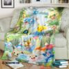 Pokemon Poke Worlds Soft Blanket