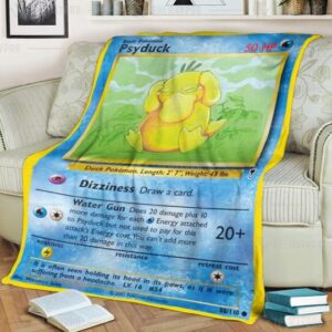 Pokemon Psyduck Custom Blanket Rug