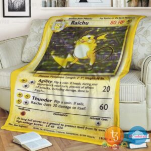 Pokemon Raichu Base Set Blanket