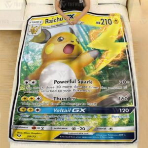 Pokemon Raichu Gx Shining Legends Blanket