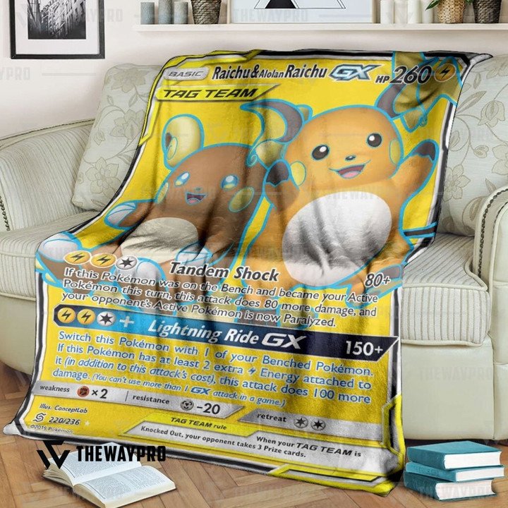 Pokemon Raichu With Alolan Raichu Gx Bedding Set And Quilt Blanket Pokemon Raichu With Alolan Raichu Gx Bedding Set And Quilt Blanket
