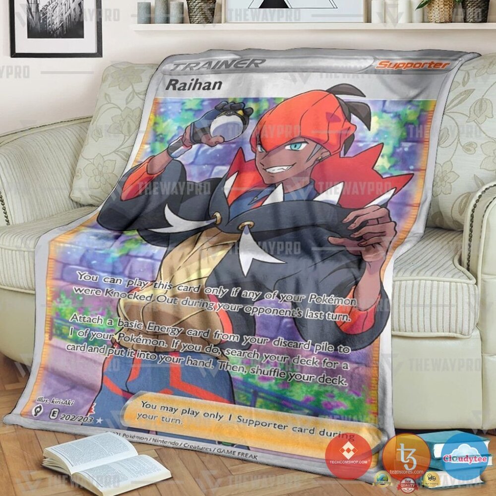 Pokemon Raihan Evolving Skies Blanket Pokemon Raihan Evolving Skies Blanket