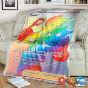 Pokemon Raihan Evolving Skies Colorful Blanket