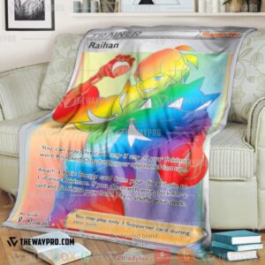 Pokemon Raihan Evolving Skies Colorful Soft Blanket