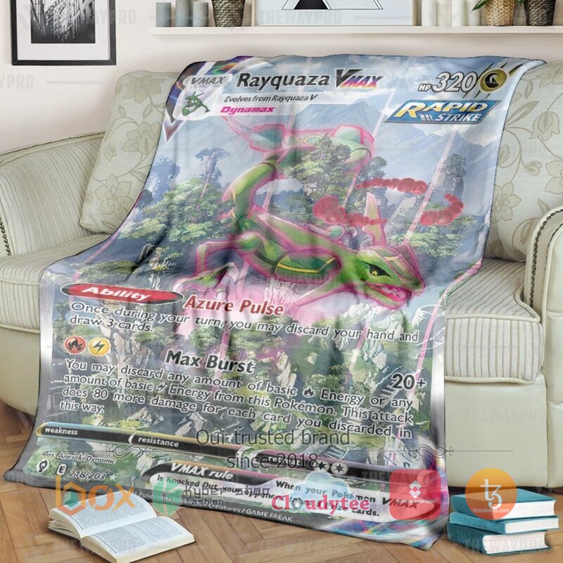 Pokemon Rayquaza Vmax Blanket 2 Pokemon Rayquaza Vmax Blanket 2