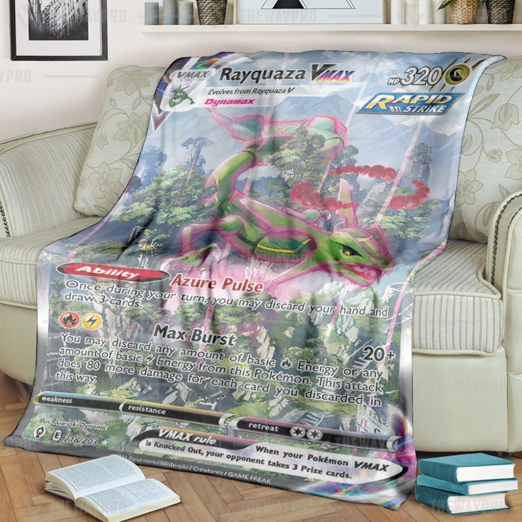 Pokemon Rayquaza Vmax Blanket Pokemon Rayquaza Vmax Blanket
