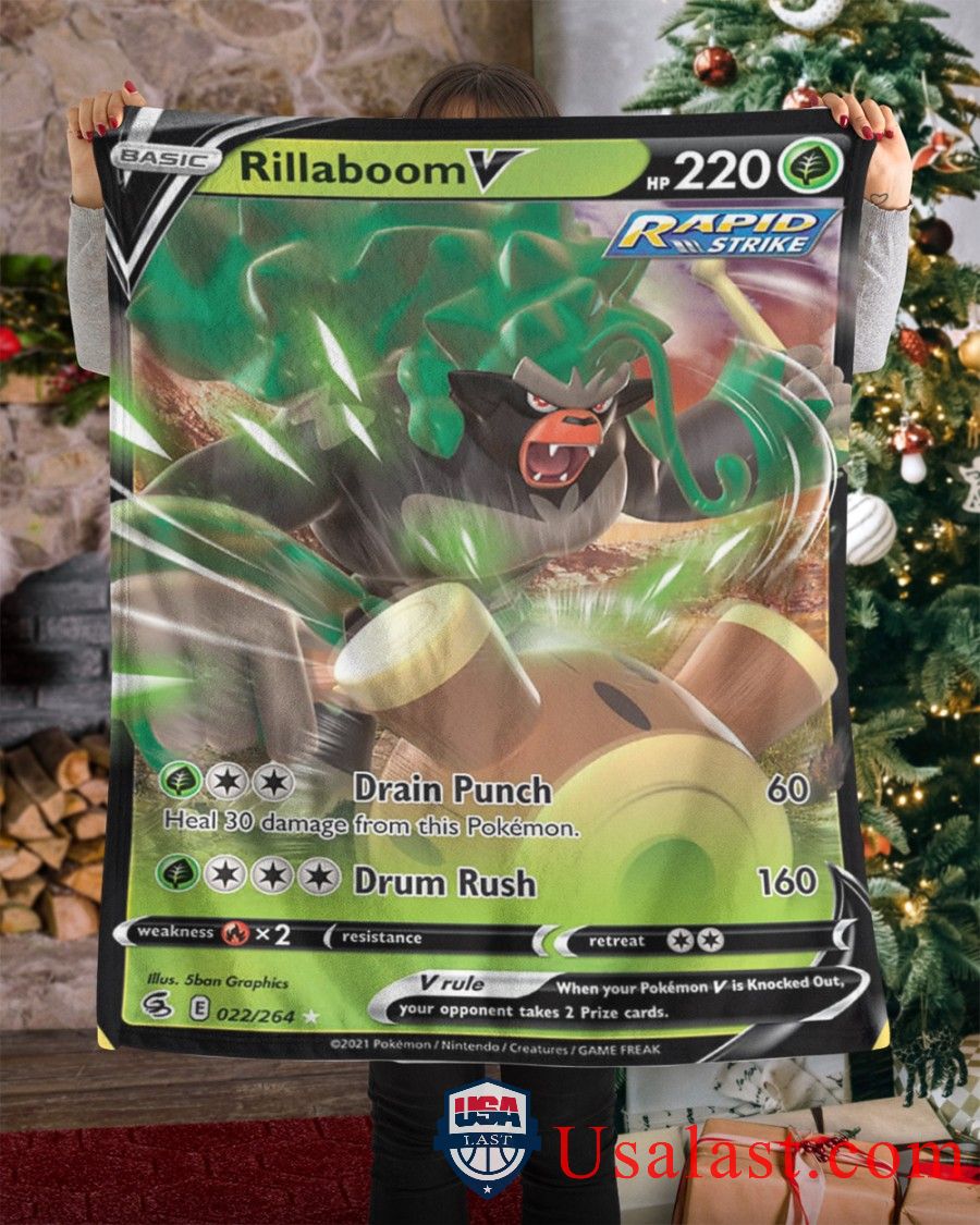 Pokemon Rillaboom V Rapid Strike Blanket Pokemon Rillaboom V Rapid Strike Blanket