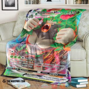 Pokemon Rillaboom Vmax Rebel Clash Soft Blanket
