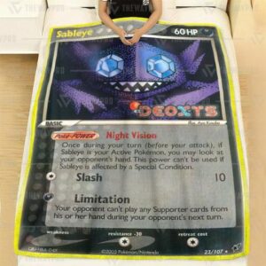 Pokemon Sableye Deoxys Reverse Holo Soft Blanket