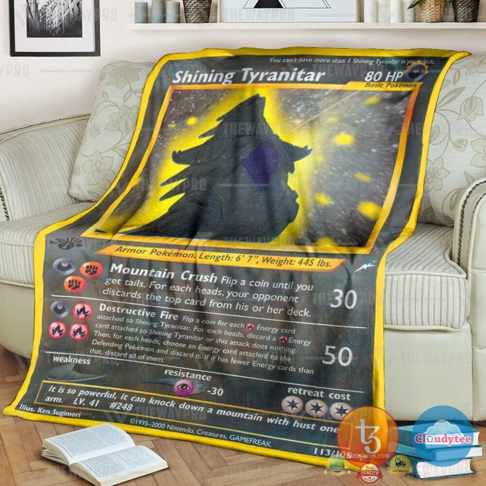 Pokemon Shining Tyranitar Neo Destiny Blanket Pokemon Shining Tyranitar Neo Destiny Blanket