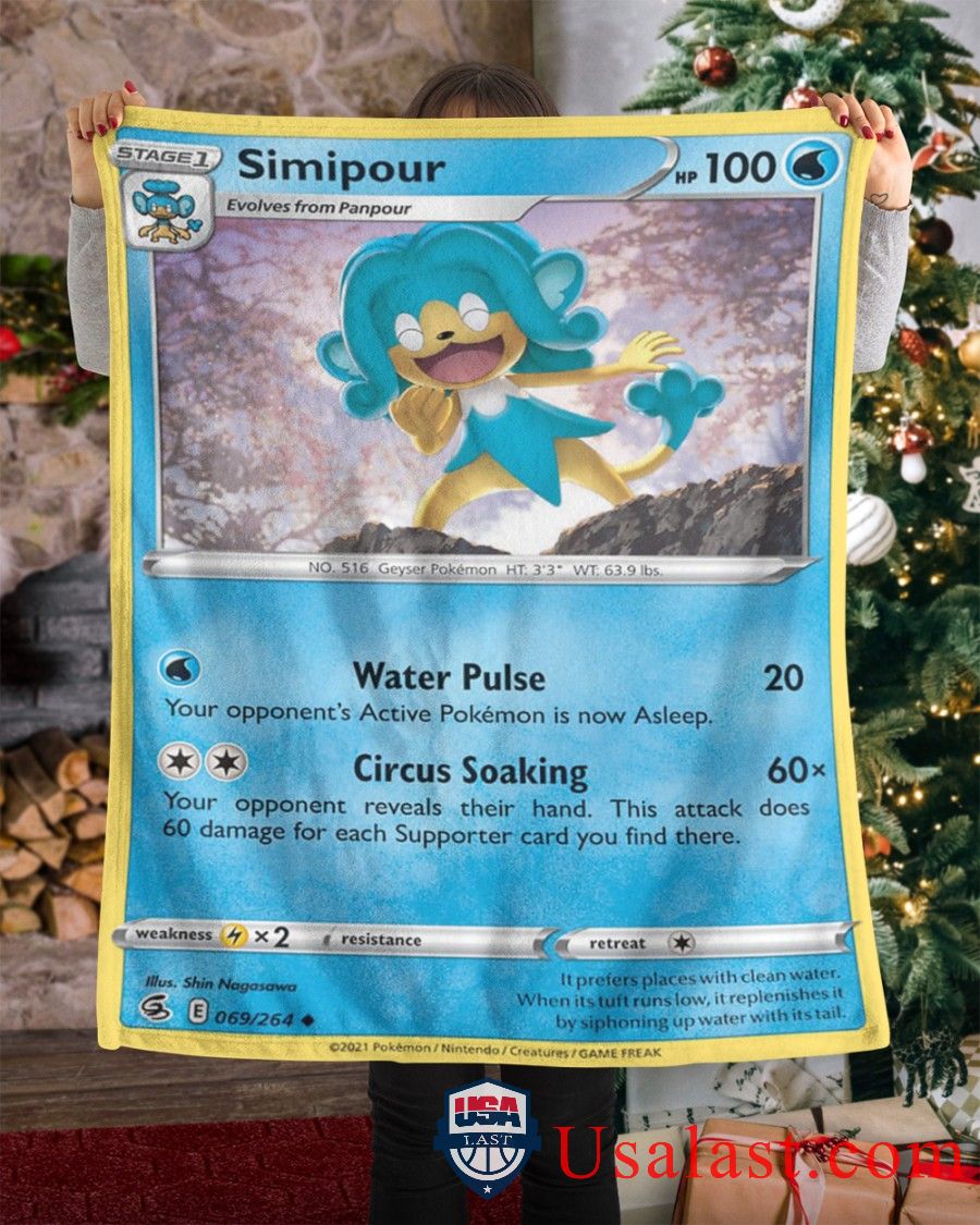 Pokemon Simipour Fusion Strike Blanket Pokemon Simipour Fusion Strike Blanket