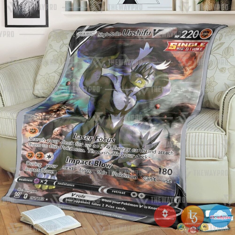 Pokemon Single Strike Urshifu V Battle Styles Blanket Pokemon Single Strike Urshifu V Battle Styles Blanket