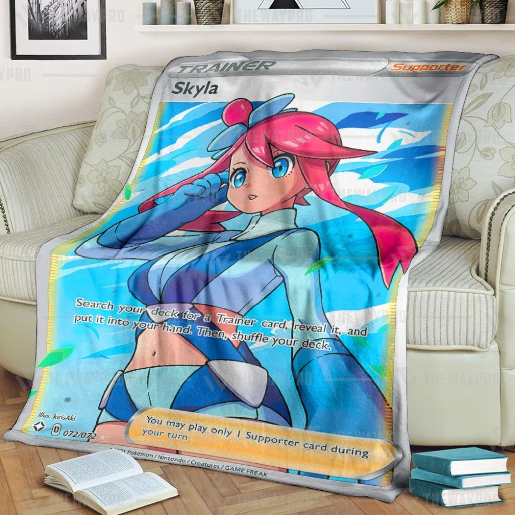Pokemon Skyla Shining Fates Trainer Blanket Pokemon Skyla Shining Fates Trainer Blanket
