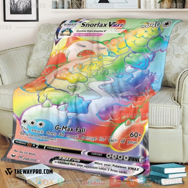 Pokemon Snorlax Vmax Sword And Shield Soft Blanket Pokemon Snorlax Vmax Sword And Shield Soft Blanket