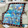 Pokemon Squirtle Wartortle Blastoise Full Print Soft Blanket