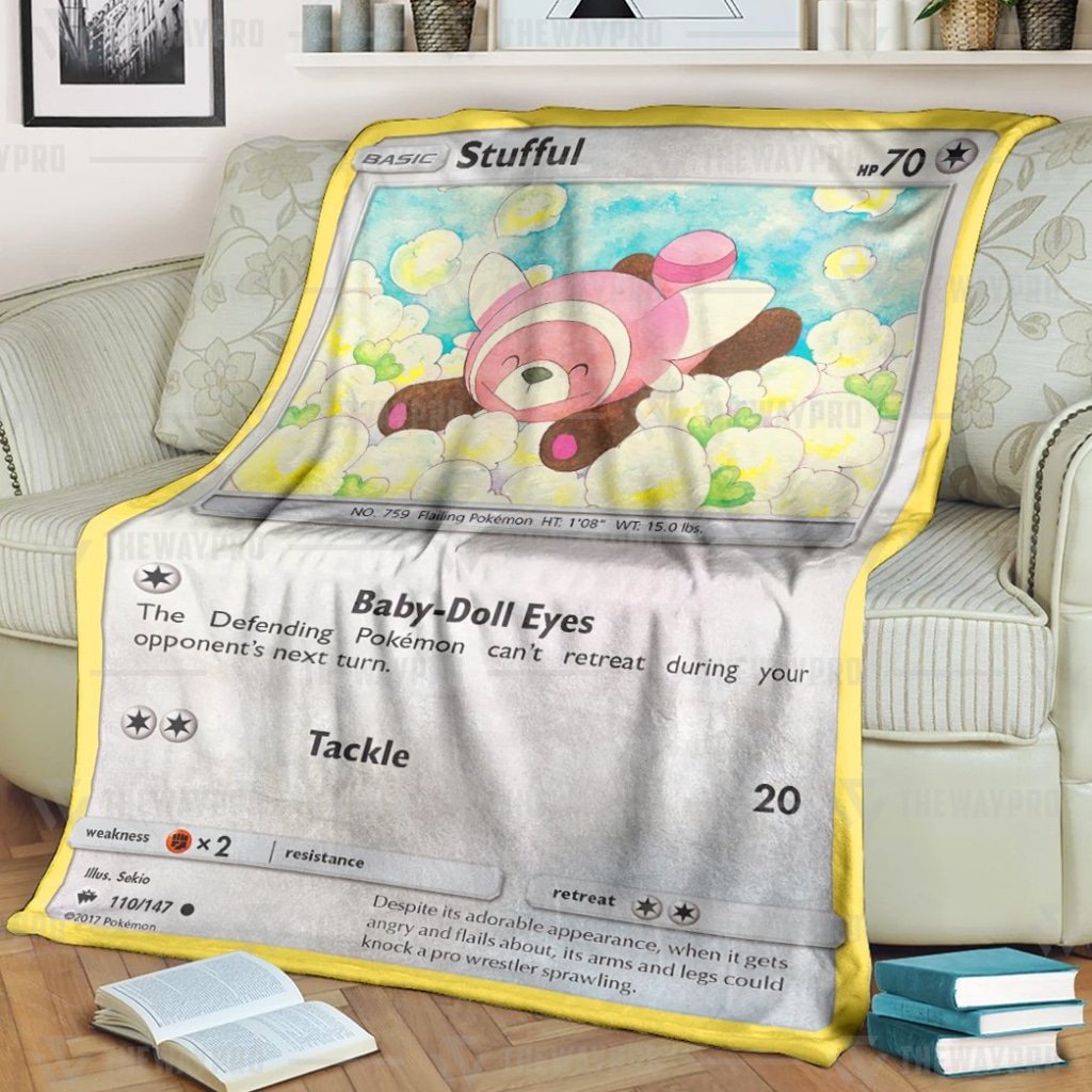 Pokemon Stufful Burning Shadows Blanket Pokemon Stufful Burning Shadows Blanket