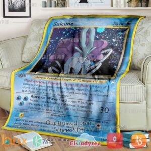 Pokemon Suicune Holo 1St Edition Blanket 2
