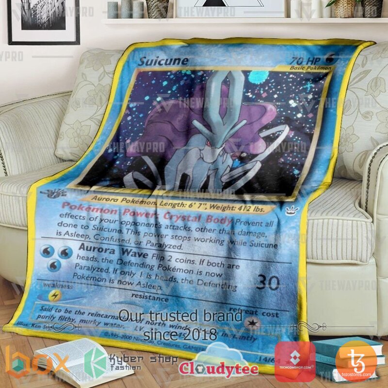 Pokemon Suicune Holo 1St Edition Blanket 2 Pokemon Suicune Holo 1St Edition Blanket 2