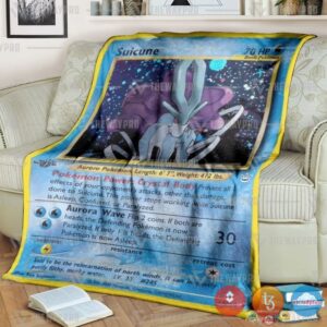 Pokemon Suicune Holo 1St Edition Blanket