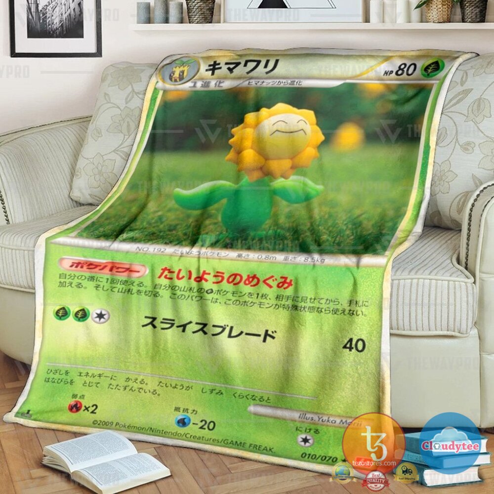 Pokemon Sunflora Blanket Pokemon Sunflora Blanket