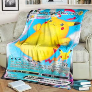 Pokemon Surfing Pikachu Vmax Blanket
