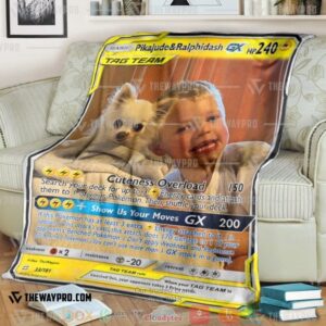 Pokemon Tag Team Card Soft Blanket