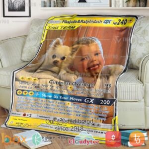Pokemon Tag Team Custom Card Blanket
