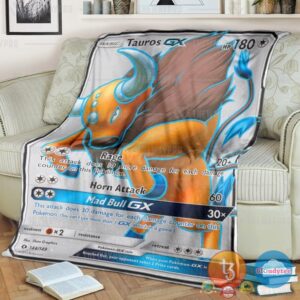 Pokemon Tauros Gx Sun And Moon Blanket