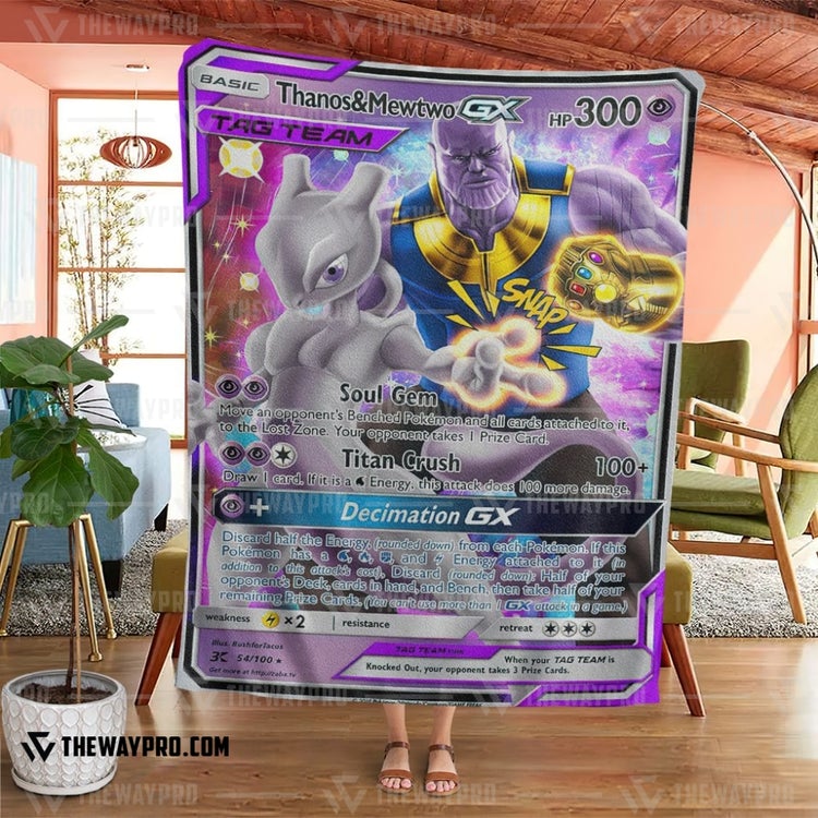 Pokemon Thanos And Mewtwo Gx Blanket 2 Pokemon Thanos And Mewtwo Gx Blanket 2