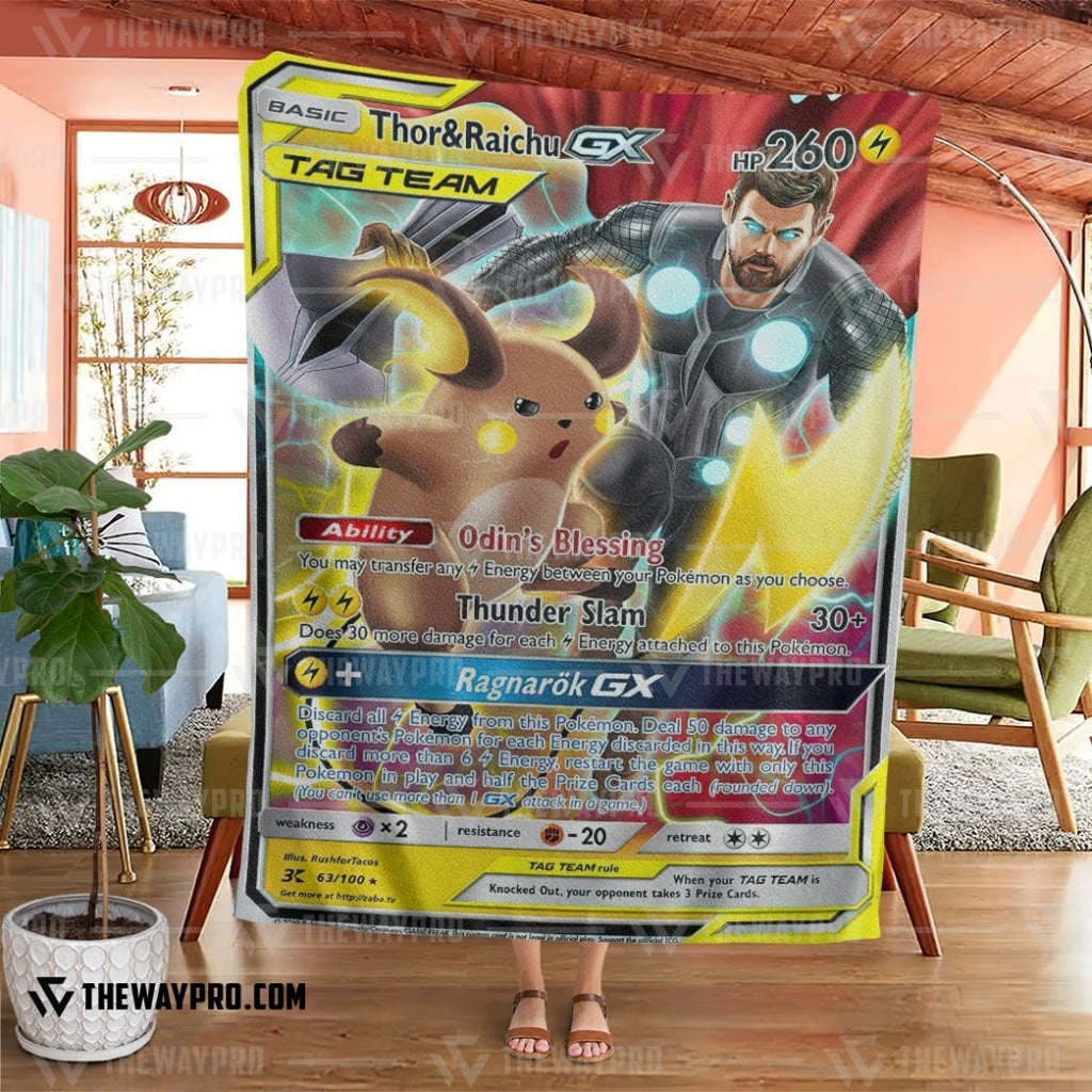 Pokemon Thor And Raichu Gx Tag Team Avenger Blanket Pokemon Thor And Raichu Gx Tag Team Avenger Blanket